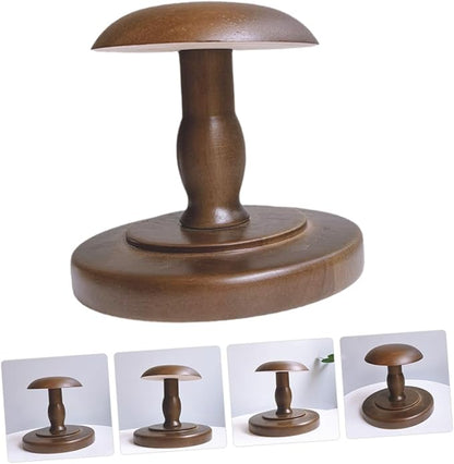 DOITOOL Hat Stands for Display Hat Holder for Tabletop Desktop Display Stand Desktop Holder Rack Wooden Wooden Solid Wood Coat Rack