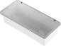 Large Flatware Tray Kitchen Drawer Organizer With Lid And Drainer - Plastic Kitchen Cutlery Tray and Utensil Storage Container with Cover - Dinnerware Holder White