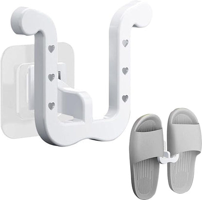 Shoes Holder Hook, Wall Adhesive Slipper Holder, Space-Saving Shoe Hook, Wall-Mounted Flip-Flop Holder, Slippers Hanging Hook Rack, Modern Non-Drilling Footwear Organizer for Entryway, Closet, Dorm