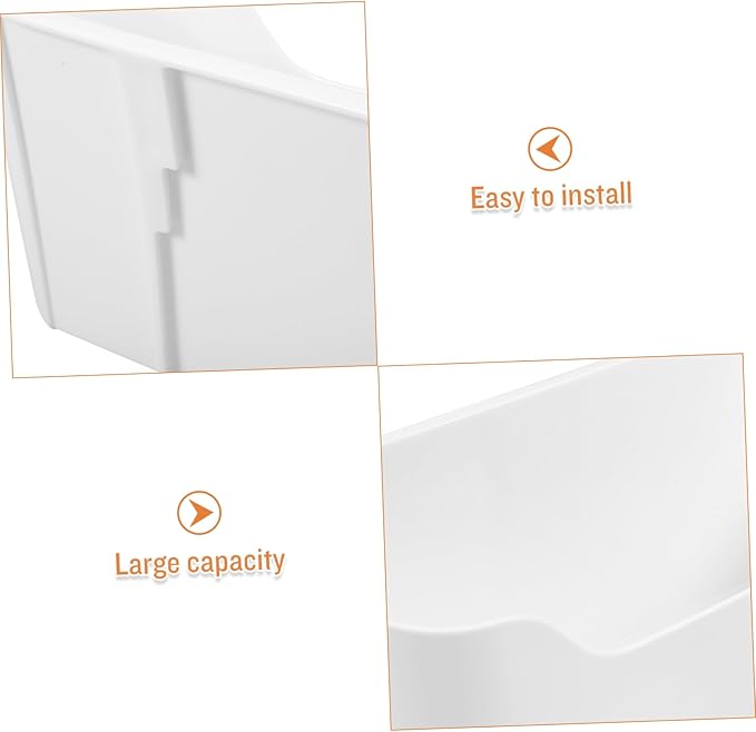 Garneck 2pcs Wall-mounted Kitchen Shelves Door Organizer Adhesive Mount Storage Box for Makeup Office Supplies Wall Makeup Organizer Bottle Holder