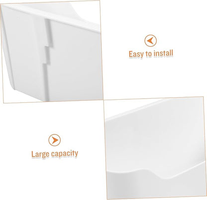 Garneck 2pcs Wall-mounted Kitchen Shelves Door Organizer Adhesive Mount Storage Box for Makeup Office Supplies Wall Makeup Organizer Bottle Holder