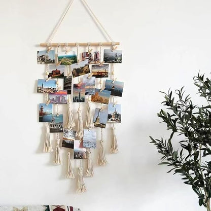 Qenk 2Pcs 15 Inch Natural Driftwood Decorative Branches Farmhouse Home Wall Hanging Decor Hanging Jewelry Organizers with 5 Hooks