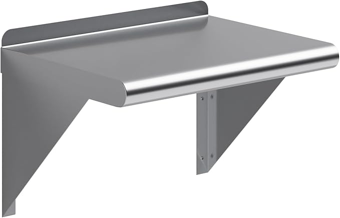 AmGood 12" X 16" Stainless Steel Wall Shelf | Metal Shelving | Garage, Laundry, Storage, Utility Room | Restaurant, Commercial Kitchen | NSF