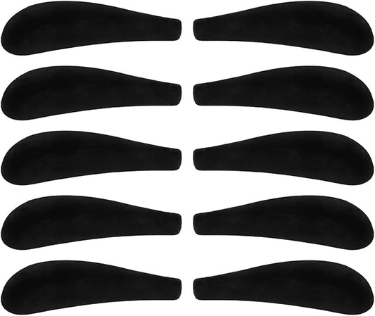 DOITOOL 10Pcs Velvet Hangers Shoulder Form Hanger Shoulder Pads Black Protectors 0.2 Inch Wide Non-Slip Shaper for Velvet Flocking s