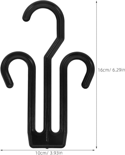 Healifty 20pcs Black Plastic Shoe Hanging Hooks Rack for Shoes Sandal Drying Organizer Holder for Closet Storage and Home Use