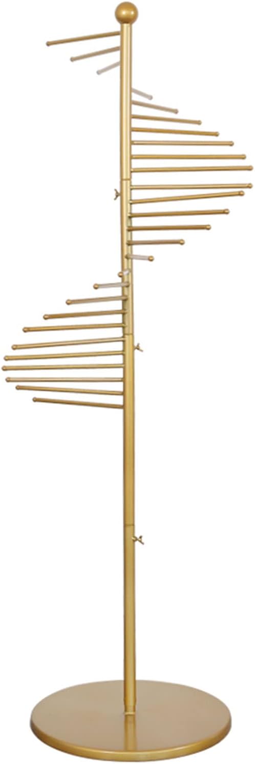 Floor-Standing Metal Spiral Scarf Display Stand, Creative Clothing Store Silk Scarf Shawl Storage Rack, Multi-Purpose Pants Rack Belt/tie Organizer Hanger Holder, Accessory Organizer Rack