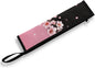 COEQINE Cherry Blossom Floral Utensil Case Reusable Portable Flatware Organzier Bag Tableware Carrying Case Chopsticks Knife Fork Spoon Straw Storage Case Zipper Bag for Cutlery Kit
