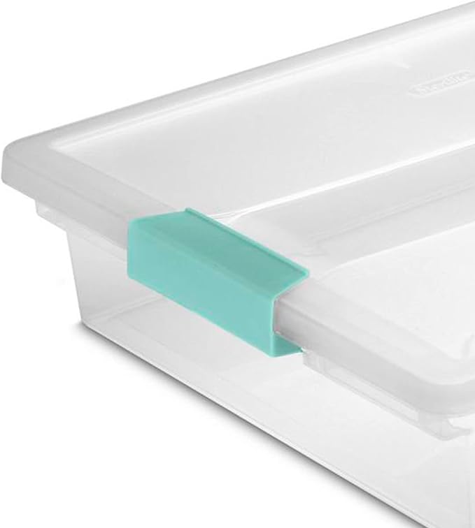 Sterilite 12 Pack Large Clip and 6 Pack Small Clip Plastic Storage Organizer Bins