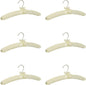 Set of 6 Pieces 15 Inch Length Ivory Smooth Satin Padded Bridal Cloth Hangers