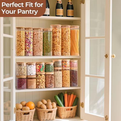 ComSaf Glass Storage Containers with Lids 0.5 Qt, 6 Pack Small Glass Jars - Image 6