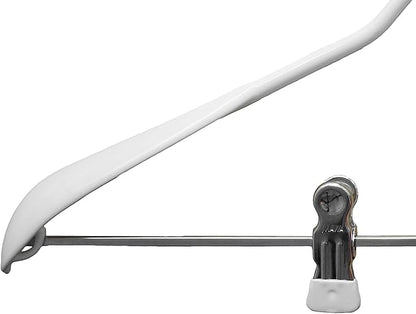 Mawa by Reston Lloyd BodyForm Series Non-Slip Space Saving Clothes Hanger with 2 Clips for Pants or Skirts, Style 42/LK, Set of 2,White