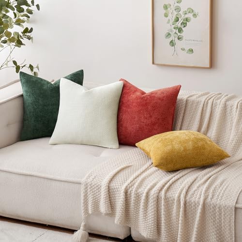 MIULEE Decorative Couch Throw Pillow Covers 18x18 in Christmas Green 2 Pack - Image 4