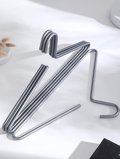 Premium Matte Titanium Gray Aluminum Coat Hangers 10 Piece Set, 16.5” Extra Smooth & Durable Metal Shirt Dress Hanger,Aluminum Alloy Hanger,Clothing Support,Clothing Hang