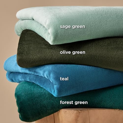 Bedsure GentleSoft Twin XL Fleece Blanket Dorm Bedding - Lightweight Soft Cozy Blankets for Bed, Sofa, Couch, Travel, Camping, Teal Blue, 66"x90" - Image 5