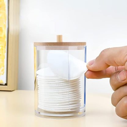 Cotton Pad Holder Cotton Round Holder Dispenser, Makeup Pad Organizer for Bathroom & Travel