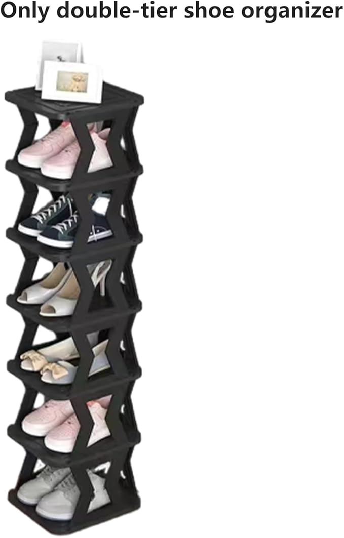 Narrow Shoe Rack for Narrow Space,Foldable Shoe Rack,Shoe Racks Storage,Shoe Rack Tall,Vertical Shoe Rack,Small Shoe Rack for Narrow Space Black,Shoe Shelf,Removable Shoe Organizer(103cm/40.55inch)