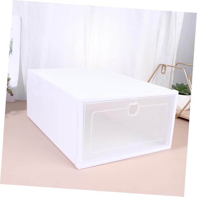 iplusmile 6pcs Transparent Shoe Storage Boxes Thickened PP Material Drawer Organizer for High Heels Sneakers Slippers Boots Protective Stackable Shoe Display Containers