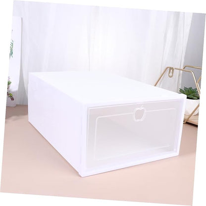 iplusmile 6pcs Transparent Shoe Storage Boxes Thickened PP Material Drawer Organizer for High Heels Sneakers Slippers Boots Protective Stackable Shoe Display Containers