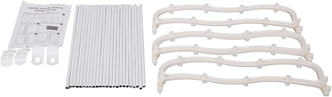 Over The Door Shoe Organizer, Hanging Shoe Rack, Behind The Door Storage, 12 Layers, Holds up to 24 Pairs, Saving Space, Easy to Assemble, Wall-Mounted Shoes Rack for Dorm, Apartment, Entryway, White