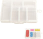 Small Bead Organizer Mini Box Plastic Divided Storage Container with 6 Compartments Craft Jewelry Boxes with Divider Travel Item Containers and Compartment Box for Beads and Accessories