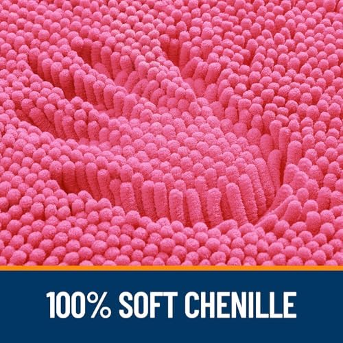 OLANLY Bathroom Runner Rugs 47x17, Extra Soft Absorbent Chenille Bath Rugs - Image 3