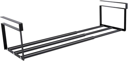 Under Shelf Rack for Partitioning Carbon Steel Hanging in Kitchen and, Black