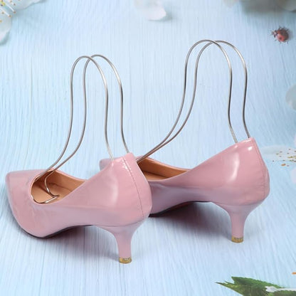 Holibanna 2PCS Metal Sandal Shoes Display Stainless Supports Shaper Forms Inserts Display Rack High Heel Support
