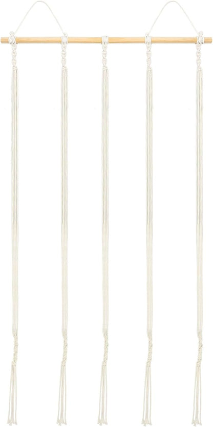 Macrame Hat Hangers for Wall - Boho Hats Rack Cowgirl Hat Holder on Wall, Bring 15 Clips Western Bedroom Decor Hat Display Country Room Decor Gift for Mother Women, 100% Natural Cotton, 31x63inch