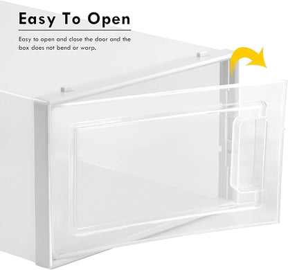 Clear Storage Bins, 6 Pack Stackable Plastic Shoe Boxes with Lids, Ideal for Closet Organization & Display (Medium)