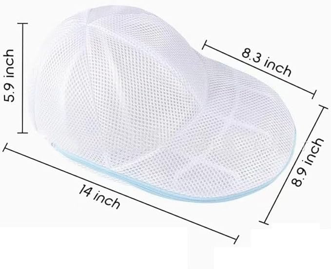 Hat Washer, Hat Cleaner Cage for Baseball Caps - Compatible with Washing Machines or Dishwashers, Includes Protective Mesh - Cap Washer Frame, Fits most Fitted Caps & Dad Hats