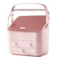 LINFIDITE Cosmetic Storage Box with Lid Waterproof&Dustproof Makeup Organizer Box Portable Handle,Large Makeup Display Case with Drawers Fully Open Lid,Great for Bathroom Countertop Bedroom Dresser