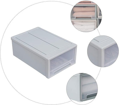 Luxshiny Transparent Stackable Plastic Drawer Storage Box Lightweight Clothes Organizer and Shoe Holder for Bedroom and Living Space-saving Household Container with Large Capacity for Daily