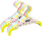 Hopop Telescopic Adjustable Anti Slip Plastic Hanger with Hooks for Baby & Kids Clothes (Pack of 12, Multicolor Hangers)