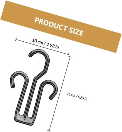 Luxshiny 24pcs Shoe Organizer Rack with Double Hooks Portable Plastic Hanging Shoes Hanger Easy to Install and Remove