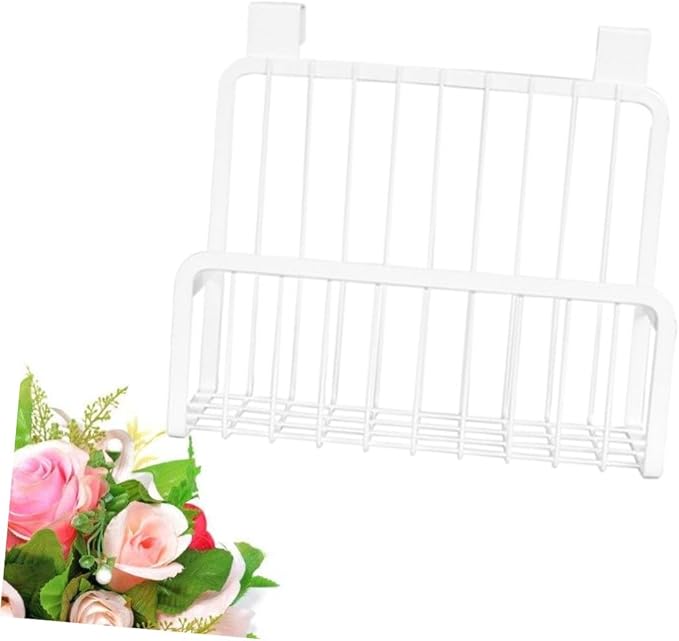 ULTECHNOVO Over the Cabinet Door Basket Nail Hanging Storage Rack for Kitchen Bathroom Strong Capacity Organizer for Condiments Versatile Use Cupboards Wardrobe Doors