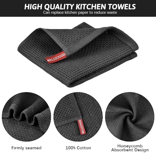Nialnant 6 Pack Dish Cloths,100% Cotton Waffle Weave Kitchen Towels - Image 3
