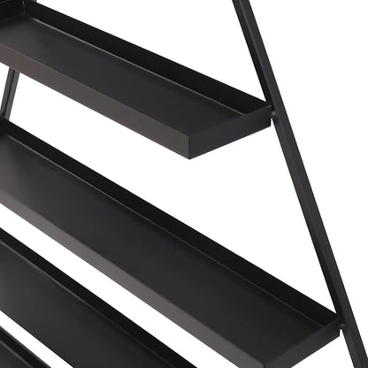 Wall-Mounted Nail Polish Rack, Set of 6 Triangular Black Nail Polish Shelf Lipstick Perfume Cosmetic Display Shelf for Home Spa Nail Salon Shop