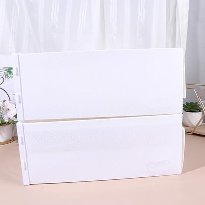 6pcs Stackable Transparent Shoe Storage Boxes with Drawer Design Thickened PP Plastic Organizer for Sneakers Heels Boots Protective Versatile White Frame Containers for Closet and