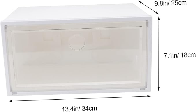Garneck 1pc Capacity Creative Plastic Shoe Storage Box Window for Easy Access Side Opening Design for Organizing Shoes Clothes and Accessories