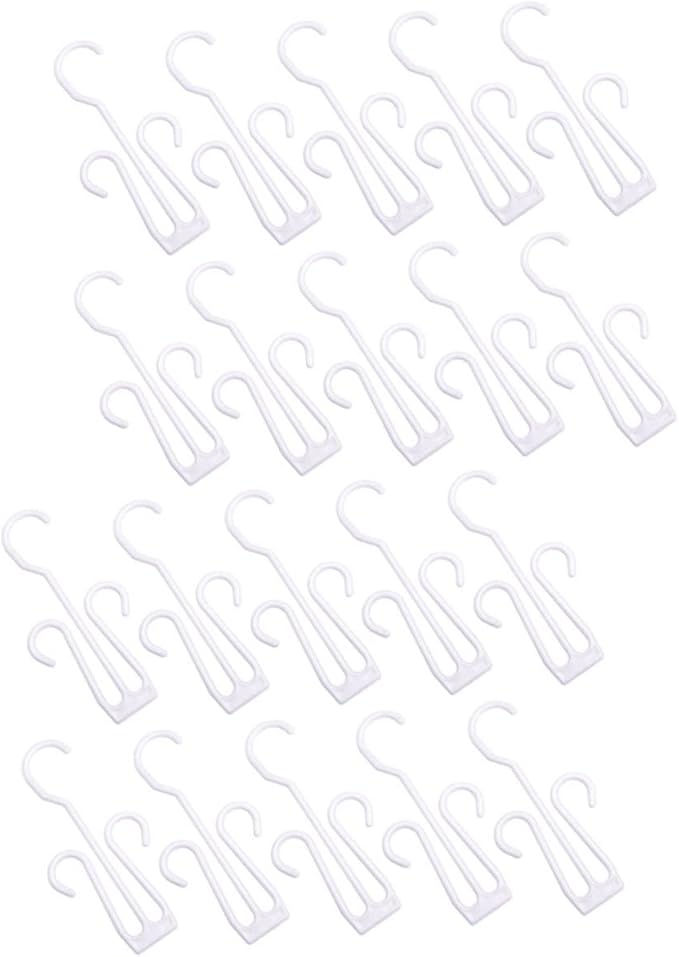 VOSAREA 20Pcs Plastic Shoe Hanging Hooks Shoe Display and Drying Racks Adjustable Storage Organizers for Closet and Door for Home and Travel