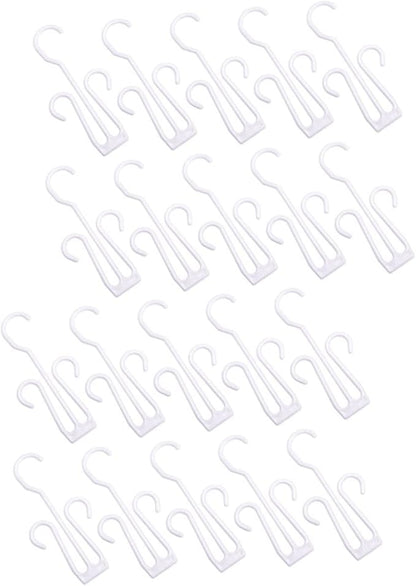 VOSAREA 20Pcs Plastic Shoe Hanging Hooks Shoe Display and Drying Racks Adjustable Storage Organizers for Closet and Door for Home and Travel