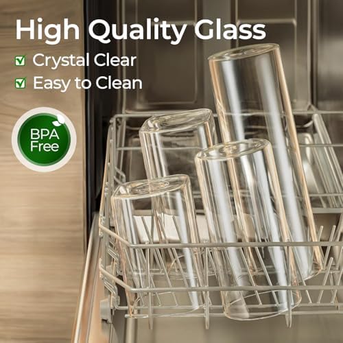 ComSaf Glass Storage Containers with Lids 0.5 Qt, 6 Pack Small Glass Jars - Image 4