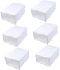 Gatuida 6pcs Transparent Stackable Shoes Box Organizer Drawer Design Shoe Storage Container for Easy Access and Dust