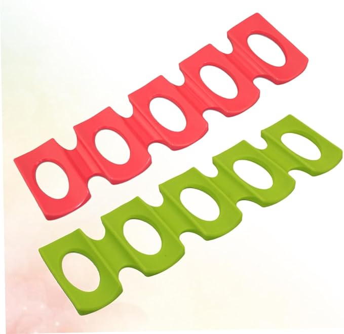 2pcs Silicone Beer Mat Organizer Stacking Rack for Wine Bottles and Cans Drinks Pad for Home Party Refrigerator Bar Green Red