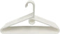 Clothes Hangers 10 Pack Plastic - Heavy Duty Space Saving Coat, Pant Hangers for Closet Organization - Durable Non-Slip, White Wardrobe Essentials Bulk Storage