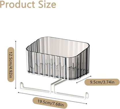 Hggzeg Clear Hanging Headband Organizer Storage, Jewelry Organizer Wall Mounted, Hair Hoop Storage, Necklace Hanger and Claw Clip Holder, for Women and Girls (Grey)