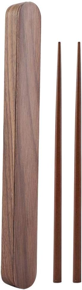 Chopsticks Storage Case, Portable Wooden Reusable Travel Case Flatware Storage Box for Stationery Chopsticks Toothbrush Straws