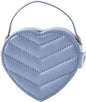 CASEGRACE Small Travel Jewelry Case, Elegant Heart Shaped Design with Detachable Handle,Portable Jewelry Organizer Box for Necklace Rings Earrings,Jewelry Storage for Women Girls (Blue)