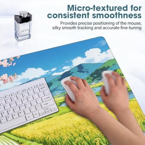 Desk Mat 31.5x15.7 Inch for Office - Extra Large Mouse Pad, Lake - Image 4