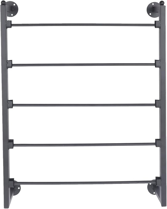 5 Tier Wall Mounted Scarf Rack, Metal Ribbon Storage Organizer, Multi-Purpose Retail Display Tie & Scarf Rack, Space-Saving Shawl Belt Towel Storage Rack for Home Clothing Retail Store